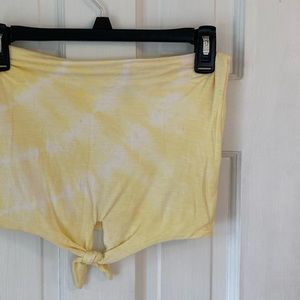 Strapless Tie-Dye Crop Top